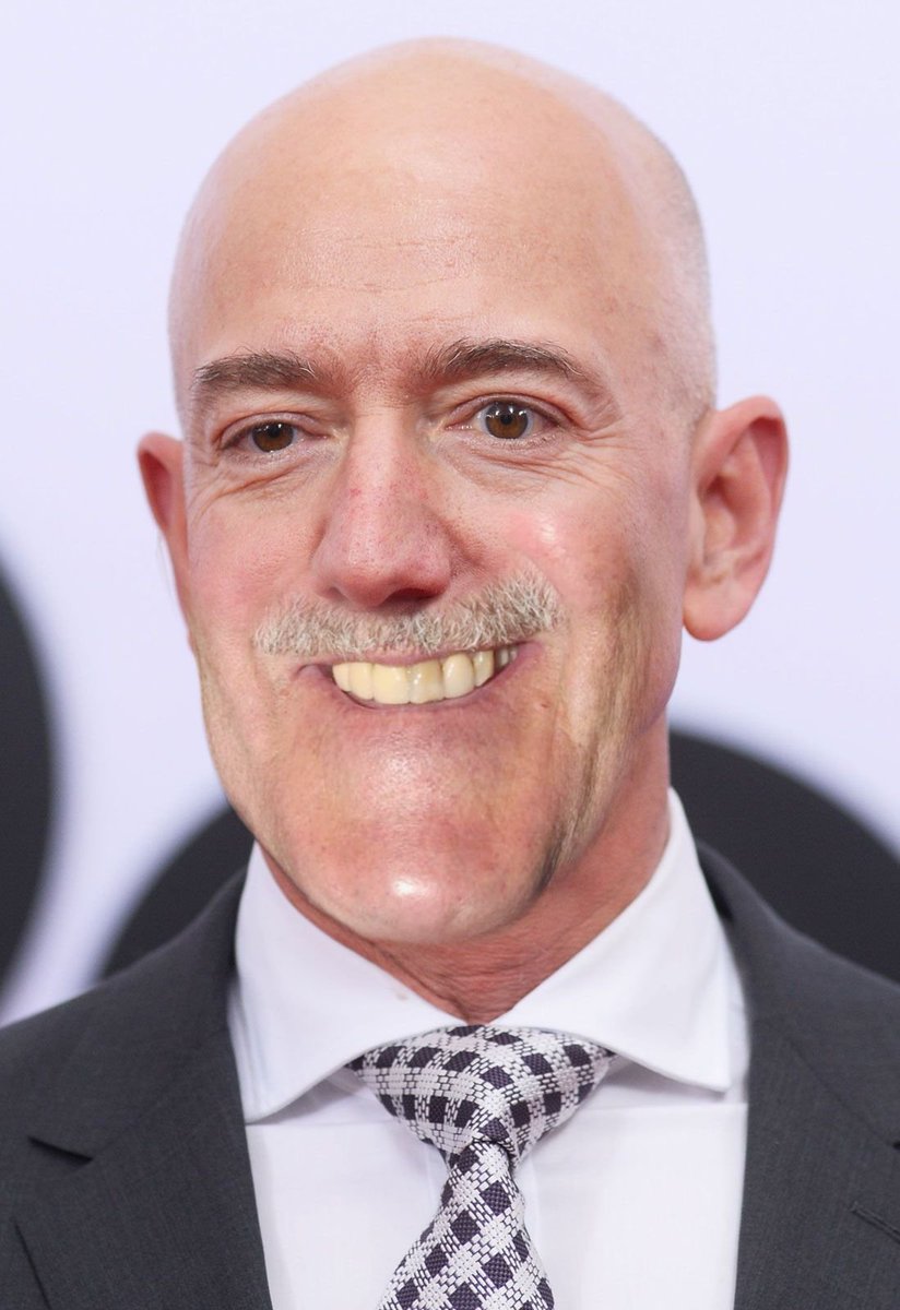 Jeff Bezos with the jaw of Jimmy Hill.