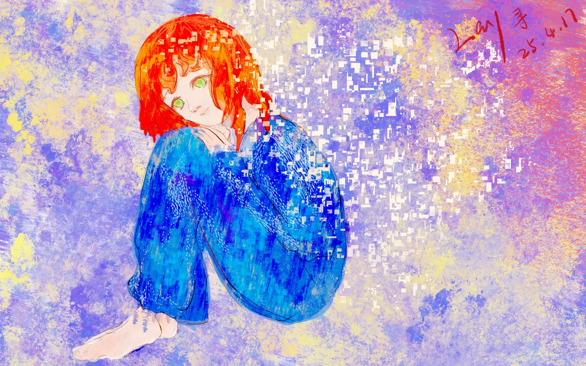 Lay_natasha02's tweet photo. My crying oc😔
My crying OC has fiery red hair and mysterious green eyes like a forest. She is a spirit incarnated by nature, she can sense any emotion, and she has endless creativity. https://t.co/ED2MiJvsVf