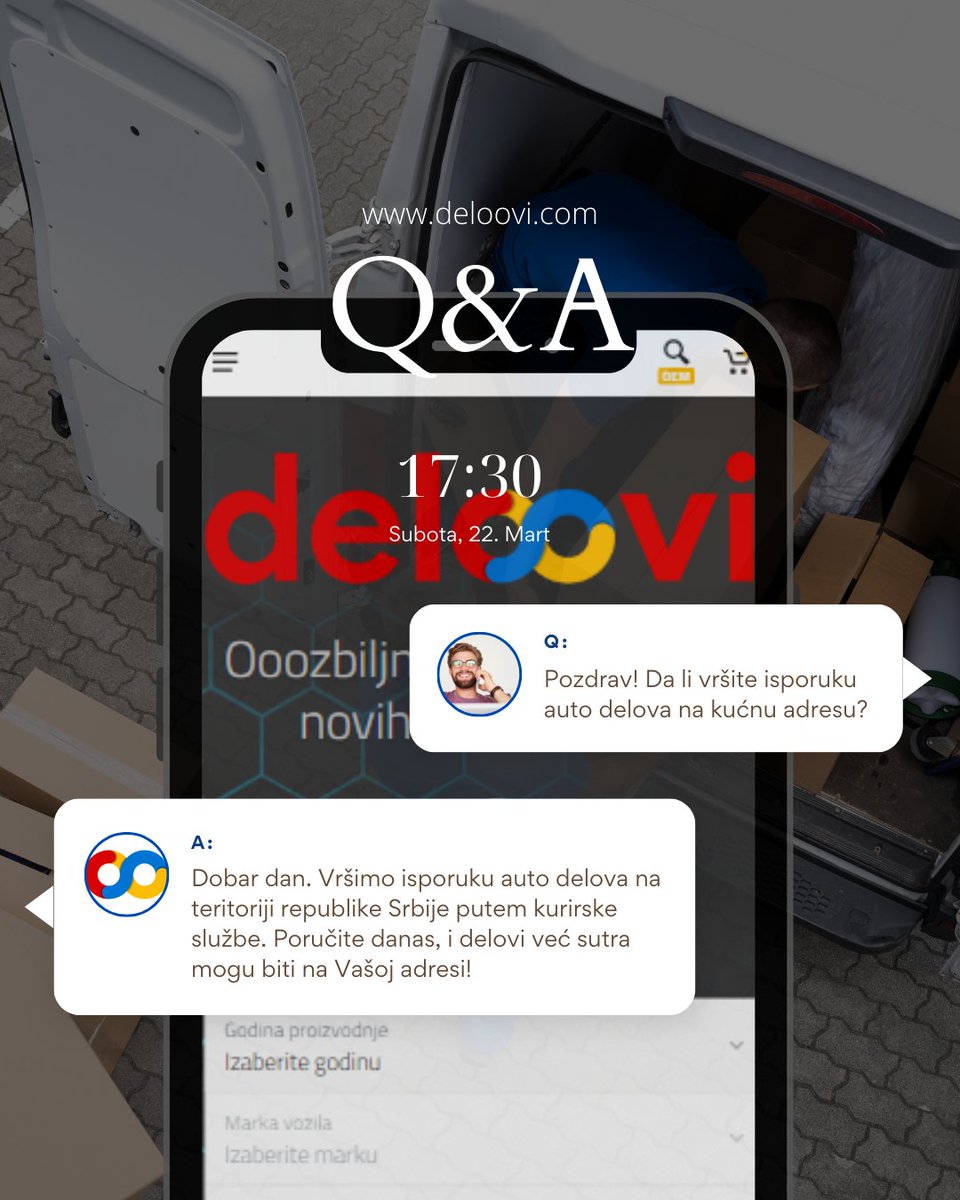 DelooviSrbija's tweet image. 📦 🚗 Da li vršimo dostavu auto delova na kućnu adresu? – DA, naravno!

🏠 🚚 Nema više gubljenja vremena i obilaska prodavnica – poručite auto delove brzo i jednostavno, a mi ih dostavljamo pravo na Vašu adresu!

📌 deloovi.com

#deloovi #dostava #autodelovi