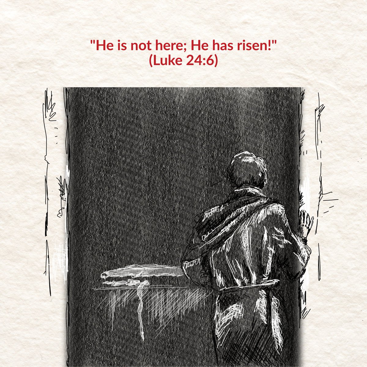 The tomb is empty! Death could not hold Him—Jesus is alive! Today, we celebrate the victory of life over death, light over darkness. 

Because of His resurrection, we have hope, redemption, and new life. Rejoice, for love has conquered all!