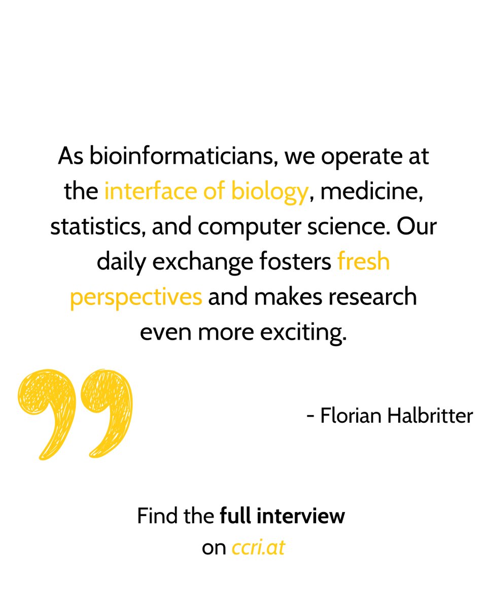 St. Anna Children's Cancer Research Institute CCRI (@stanna_ccri) on Twitter photo Florian Halbritter <a href="/cancerbits/">Florian Halbritter</a> , PI at St. Anna CCRI, works at the crossroads of biology, medicine, statistics & computer science. In this interview he shares how collaboration is the driving force behind breakthroughs in modern science >> tinyurl.com/44c3zzty Florian Halbritter <a href="/cancerbits/">Florian Halbritter</a> , PI at St. Anna CCRI, works at the crossroads of biology, medicine, statistics & computer science. In this interview he shares how collaboration is the driving force behind breakthroughs in modern science >> tinyurl.com/44c3zzty
