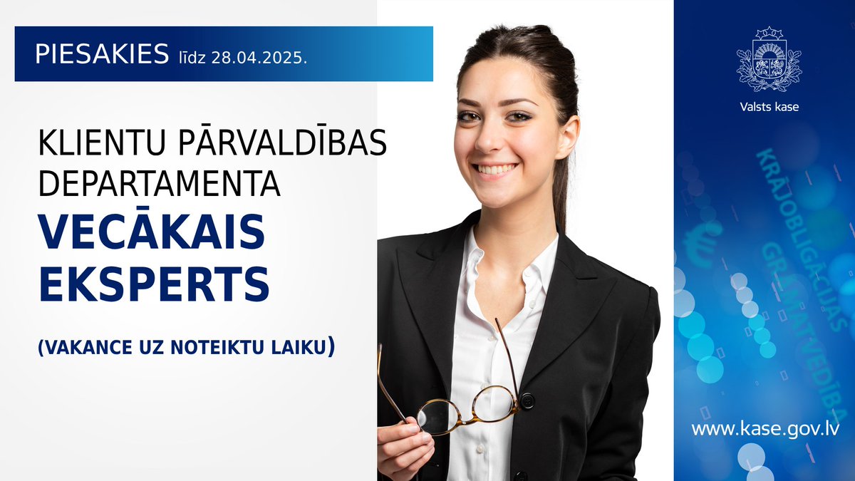 ☎️❗️Meklējam kolēģi, lai papildinātu draudzīgo Klientu pārvaldības departamentu. Tavi galvenie darbi ▶️ konsultēt klientus par Valsts kases piedāvātajiem pakalpojumiem, to nodrošināšanas kārtību, e-pakalpojumiem un sistēmu lietošanu.
valstskase.easycruit.com/vacancy/349236…