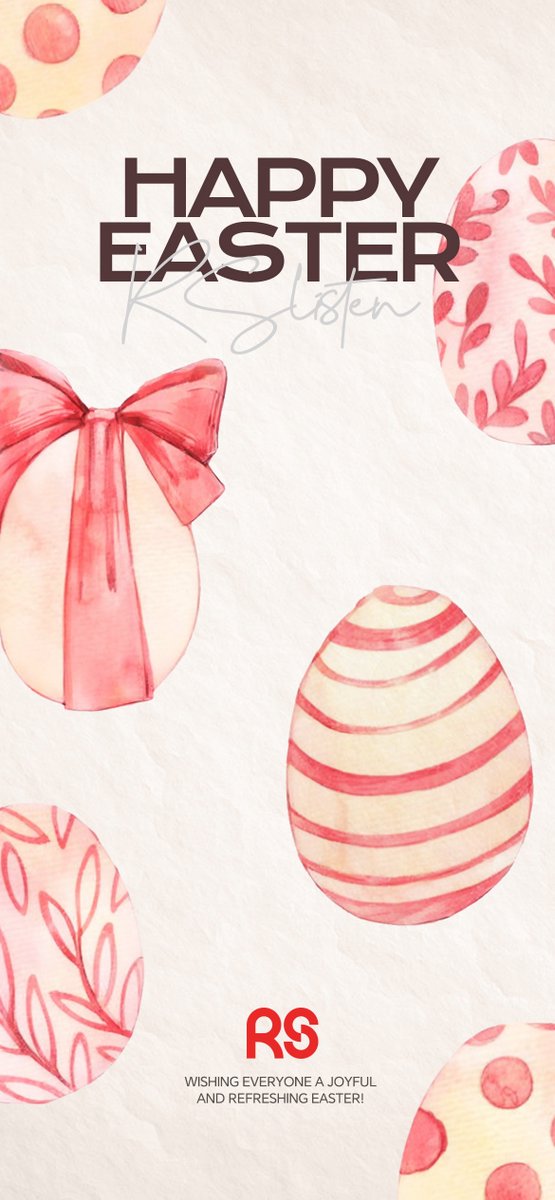Easter weekend is just around the corner!

Time to hop into the holiday spirit: full of energy and ready for some sweet surprises - just like the Easter Bunny!

Wishing everyone a joyful and refreshing Easter!
#RS #RSUK #RSListen #RSLife #Easter #HappyEaster #TeamBonding
