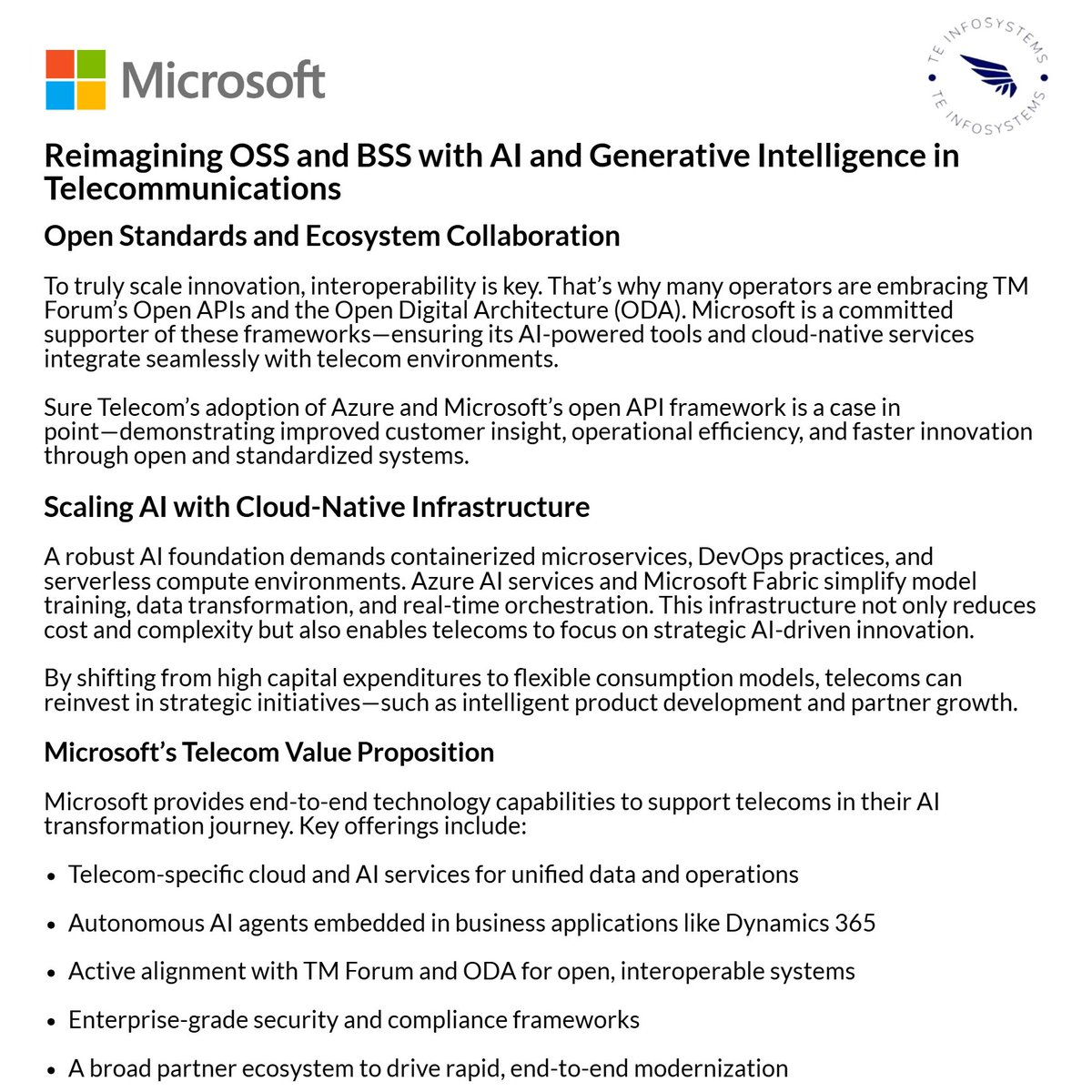 TEInfosystem's tweet photo. 🚀 Telecom is transforming — Are you ready?

📡 From siloed OSS/BSS to intelligent, agentic AI-powered platforms
💡 Predict issues before they happen
🤖 Automate everything—from billing to network optimization
🌐 Unified data access = smarter, faster decisions https://t.co/ILqCq7pqlt