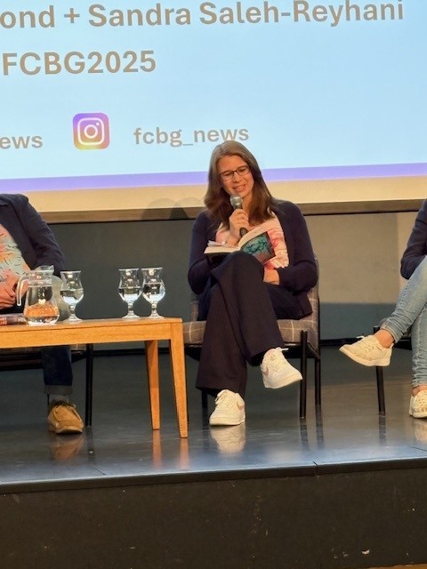 Some photos from our weekend at <a href="/FCBGNews/">FCBG</a> where our wonderful author <a href="/SA_REYHANI/">SA REYHANI</a> joined a brilliant panel to discuss her debut middle-grade book A Sequence of Cosmic Accidents which is out now! ✨🪐☄️