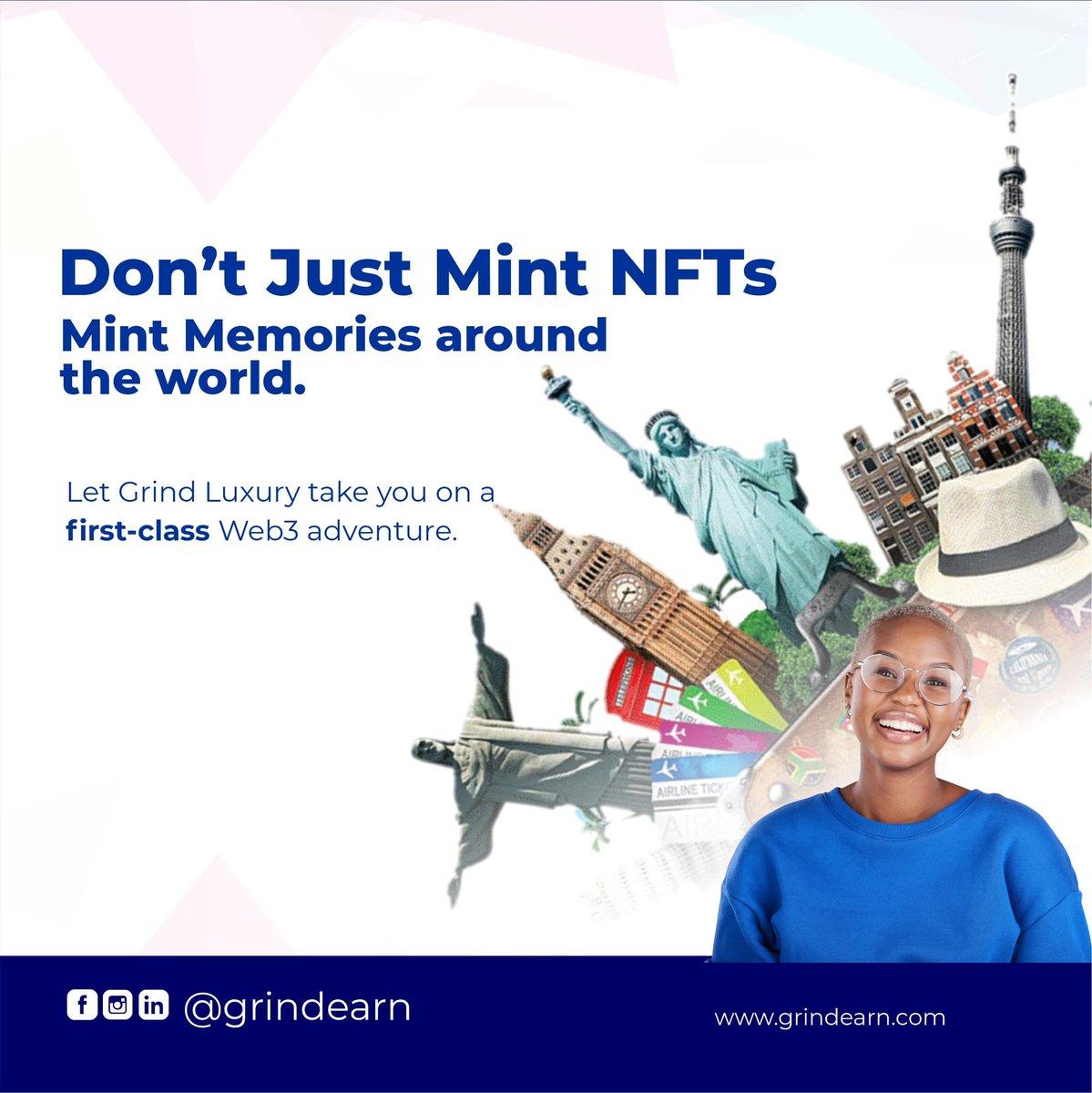 NFTs are great, but memories last forever. 

With #GrindLuxury, you can experience and explore the world in true web3 style. ✈️

#vacation #getaway #Travel