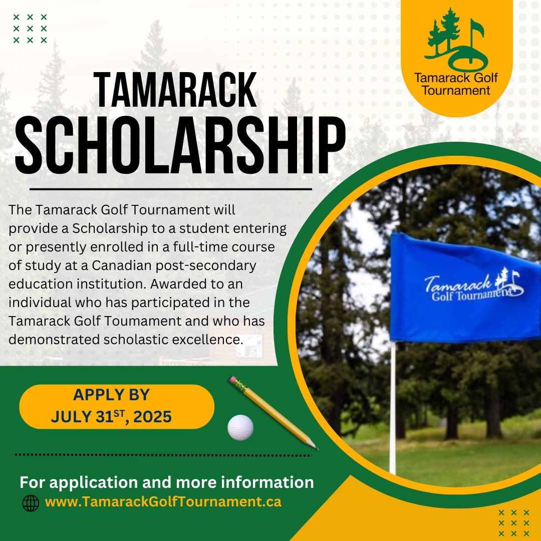 📚Our Tamarack Golf Tournament Scholarship! ✏️ 🚨                                              Learn more about our scholarship details, terms and conditions here: golfgenius.com/pages/11223403…