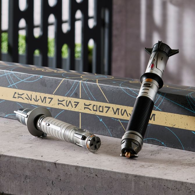 Disney Store will be offering the Shin Hati &amp; Baylan Skoll Lightsaber Hilt Set on May 4 at 8am PT #disneystore #lucasfilm #ahsoka #baylanskoll #shinhati #lightsabers #maythefourth #starwars