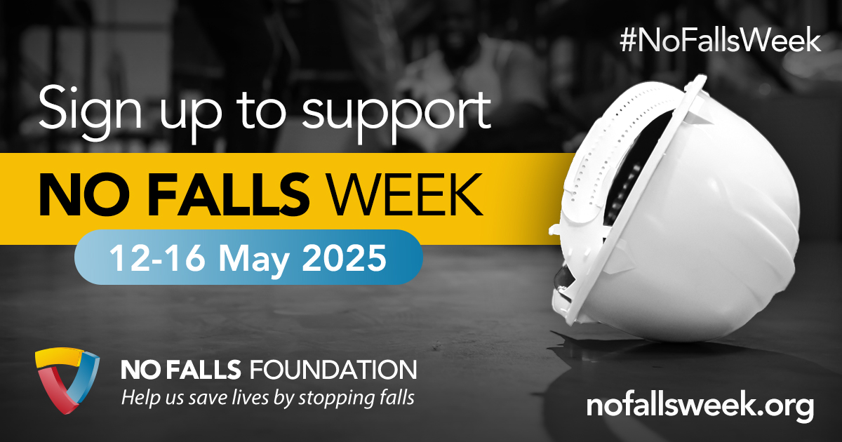 No Falls Week returns 12-16 May for the second year, to raise awareness about the importance of safe work at height, prevent falls, and ensure that everyone who works at height comes down safely.
Sign up: ecs.page.link/trnKD
Get inspired: ecs.page.link/xCSYP 
#NoFallsWeek
