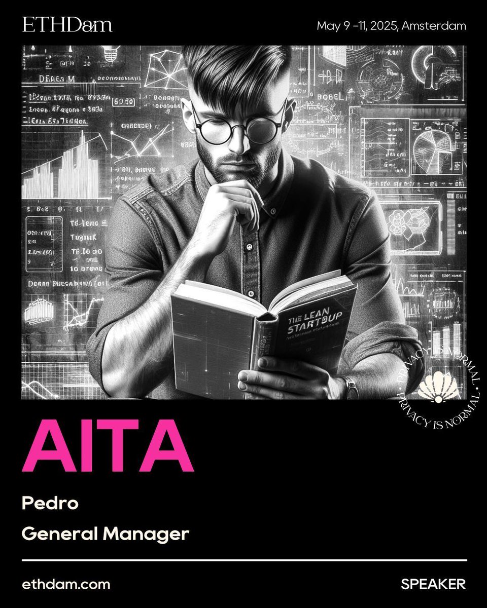 CryptoCanal's tweet photo. 🎤 #ETHDam Speaker Announcement! 🔥Welcoming Pedro, General Manager of @AQTIS_IO, to the stage.

Pedro explores the intersection of AI and DeFi, building practical solutions that harness AI to improve security and automate processes within blockchain environments. 

🌷 Join us at https://t.co/Jf2I7SotP1
💳 Dutch attendees: iDEAL payments now available! 🙌