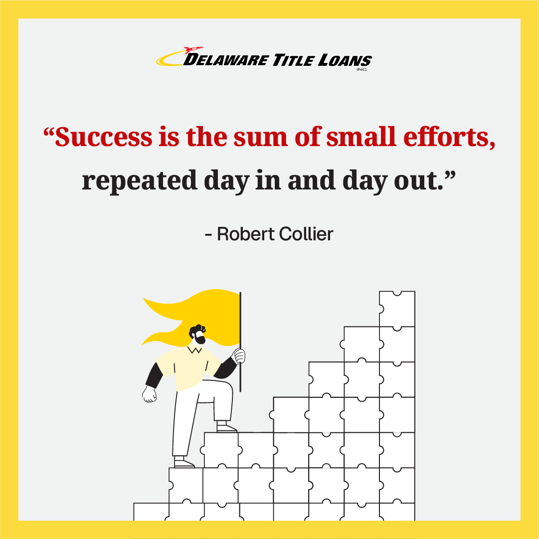 DETitleLoanCash's tweet image. As Robert Collier once stated, “Success is the sum of small efforts, repeated day in and day out.”

At Delaware Title Loans, Inc., we provide fast emergency cash when you need it most. 🚨💸  

Visit our website today: DelawareTitleLoansInc.com

#EmergencyCash #DelawareTitleLoans