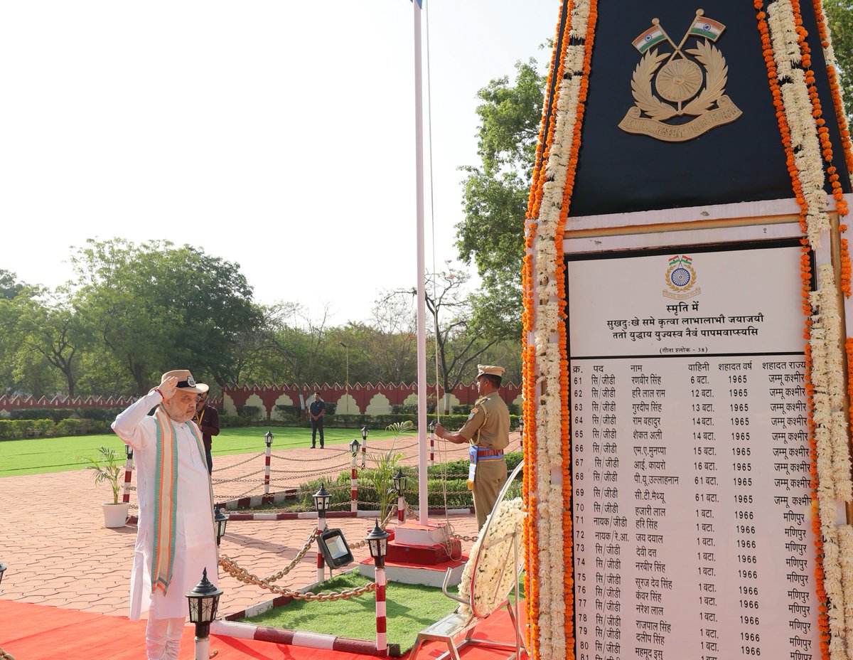 Laid a wreath at the martyr's memorial at the CRPF camp in Neemuch, Madhya Pradesh and offered tributes to the immortal soldiers who made the supreme sacrifice for the motherland.