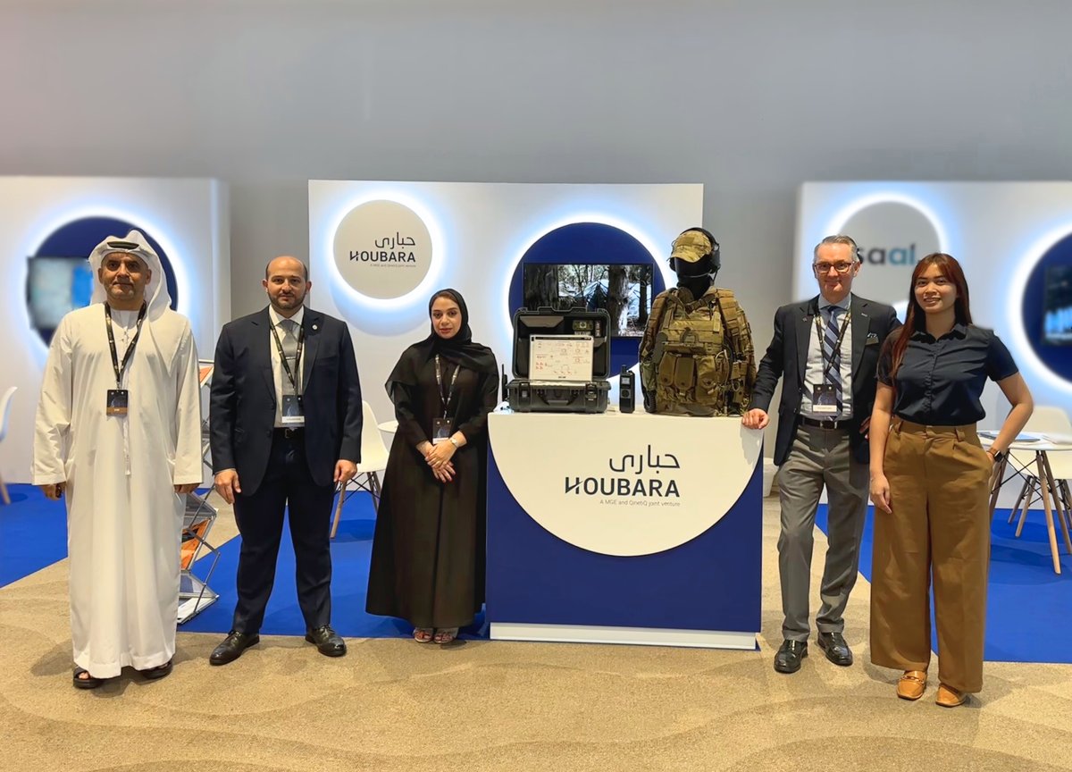 The <a href="/HoubaraDefence/">Houbara Defence & Security</a> team at the 2nd Annual Advanced Military Communications and Information Technologies Conference (AMCITC 2025) held on 16 April

Featuring:
→ BRACER: secure satellite communication system
→ Base Camp Connect - Tactical: radio interoperability