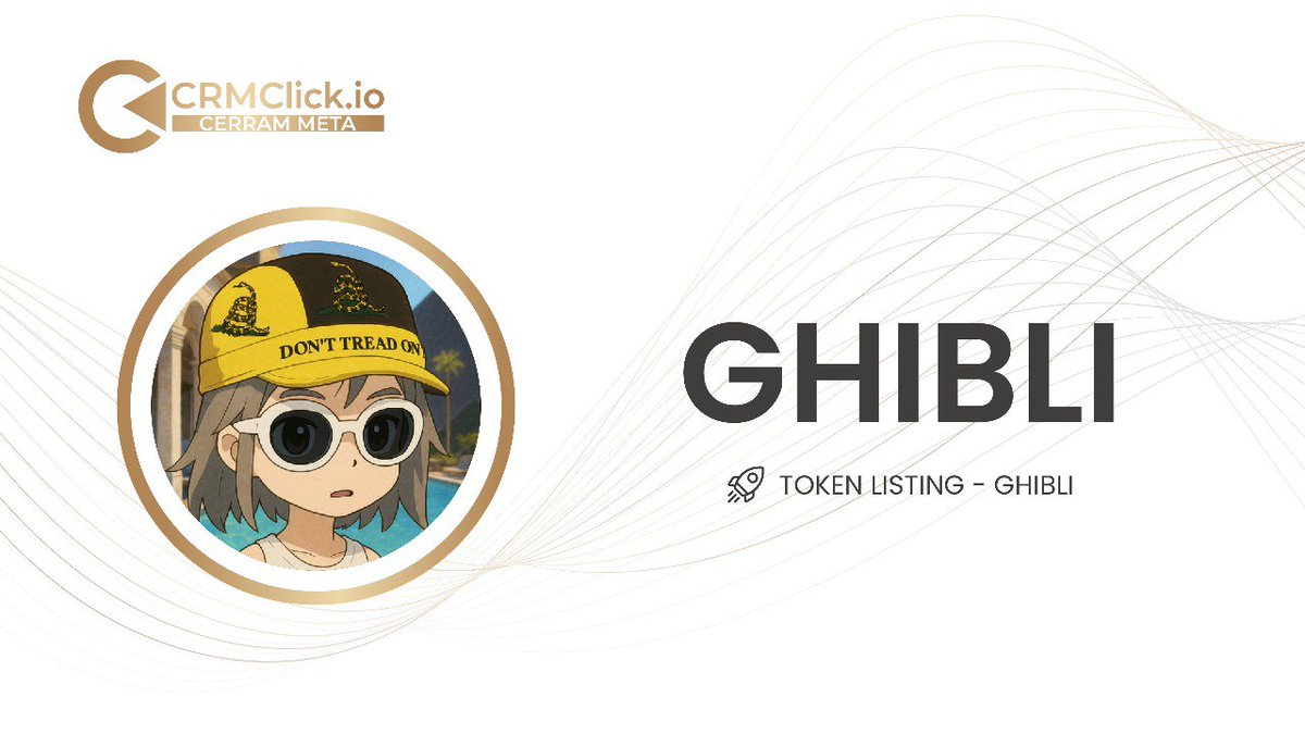 📢 CRMClick 新币上线！  

🚀 CRMClick 已正式上架 $GHIBLI，并开放 $GHIBL/$USDT 交易对！现在，你可以在平台上自由交易 $GHIBLI 了！  

⬇️ 立即交易： 
🔗  crmclick.io/#/trade?market…

#CRMClick #GHIBLI #新币上线 #立即交易