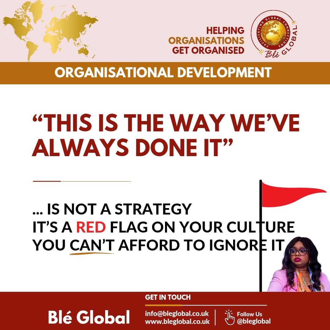“This is the way we’ve always done it” is not a strategy. It’s a red flag on your culture. And the cost? It’s already hitting your bottom line.

Take the FREE OD Health Check and see where your organisation really stands:
bleglobal.co.uk/getstarted/od-…

#Culture #EnterpriseValue #OrgDev