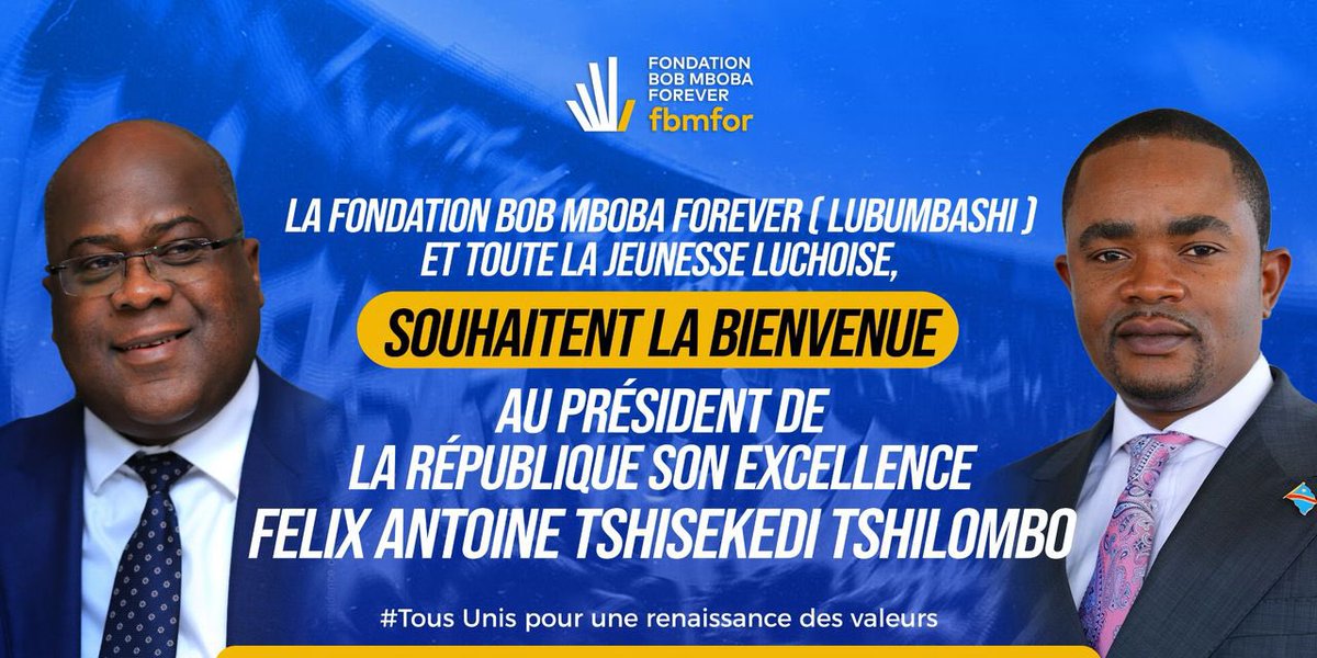 katambwe_deo30's tweet photo. Les membres de la Fondation Bob Mboba Forever (Lubumbashi) sont prêts à accueillir chaleureusement le Président Félix Tshisekedi. La jeunesse luchoise le remercie pour sa confiance, se sentant désormais responsable et autonome grâce à son leadership. https://t.co/OmwKskL48O
