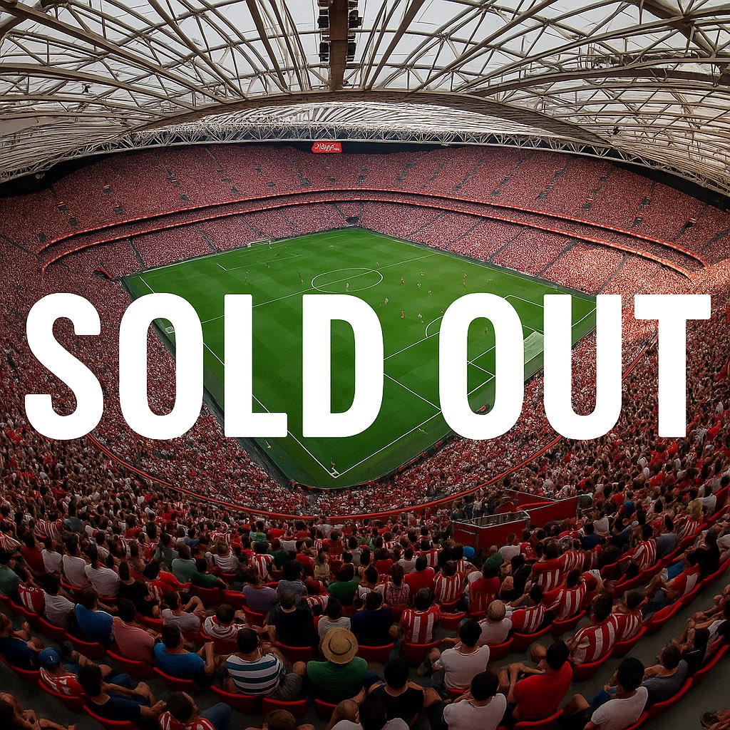 Parece, tiene toda la pinta, que hoy batimos récord. 

Quedan 10 entradas a la venta (zonas VIP de 495€) y el resto del papel está vendido. Con la grada visitante a rebosar es muy probable que superemos el partido del <a href="/Atleti/">Atlético de Madrid</a> de copa del año pasado con 52.061

Goazen ostia!! 🔥