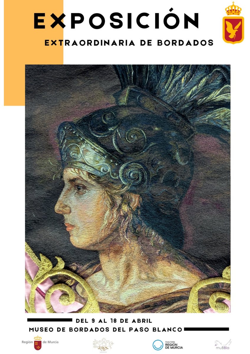 🤍Disfruta de auténticas joyas del bordado lorquino en el #MuBBla

Te esperamos con nuestra exposición extraordinaria de bordados en seda y oro única en el mundo.

Tradición, arte y emoción en cada puntada🪡

Entrada gratuita.

#SemanaSantaLorca