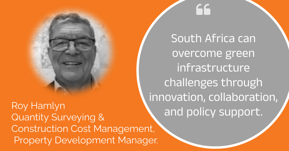 hardhatprof's tweet photo. #hardhatOPINION: Roy Hamlyn's article highlights the real-world obstacles to green infrastructure in South Africa: aging systems &amp; densification. #hardhatPROFESSIONALS, how do we address these challenges and drive progress? READ HERE:  https://t.co/XeEd1pLtgF #Sustainability https://t.co/80OcsHkf14