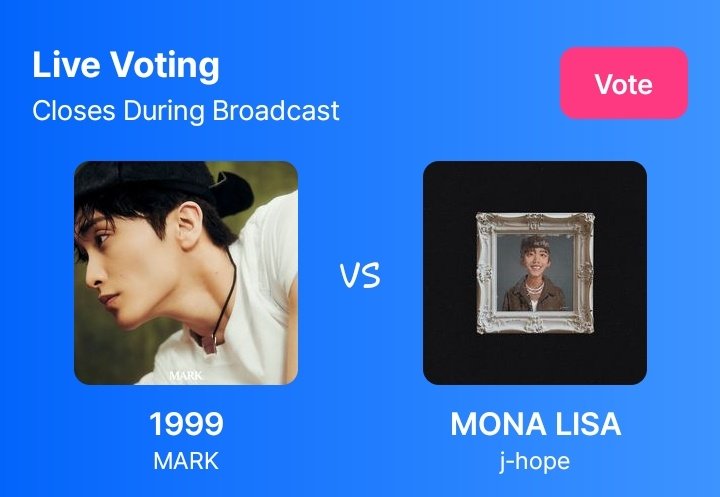 🗳VOTACIÓN EN VIVO MCOUNTDOWN
 
ARMY!! Comenzó la votación en vivo de MCOUNTDOWN donde #jhope_MONALISA de #JHOPE se encuentra nominado 
Pasen a votar por el son 5 votos x cuenta 

Link  🗳 mnetplus.onelink.me/TRa8/25daj137?…