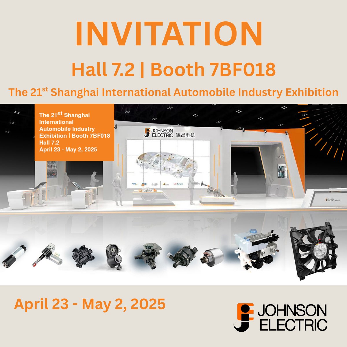 Join us at the 21st Shanghai International Automobile Industry Exhibition - Hall 7.2 | Booth 7BF018 where innovation meets the future of mobility!  See you at Auto Shanghai 2025!

Learn more: shorturl.at/IFFng

#JE #JohnsonElectric #AutoShanghai2025 #InnovationInMotion