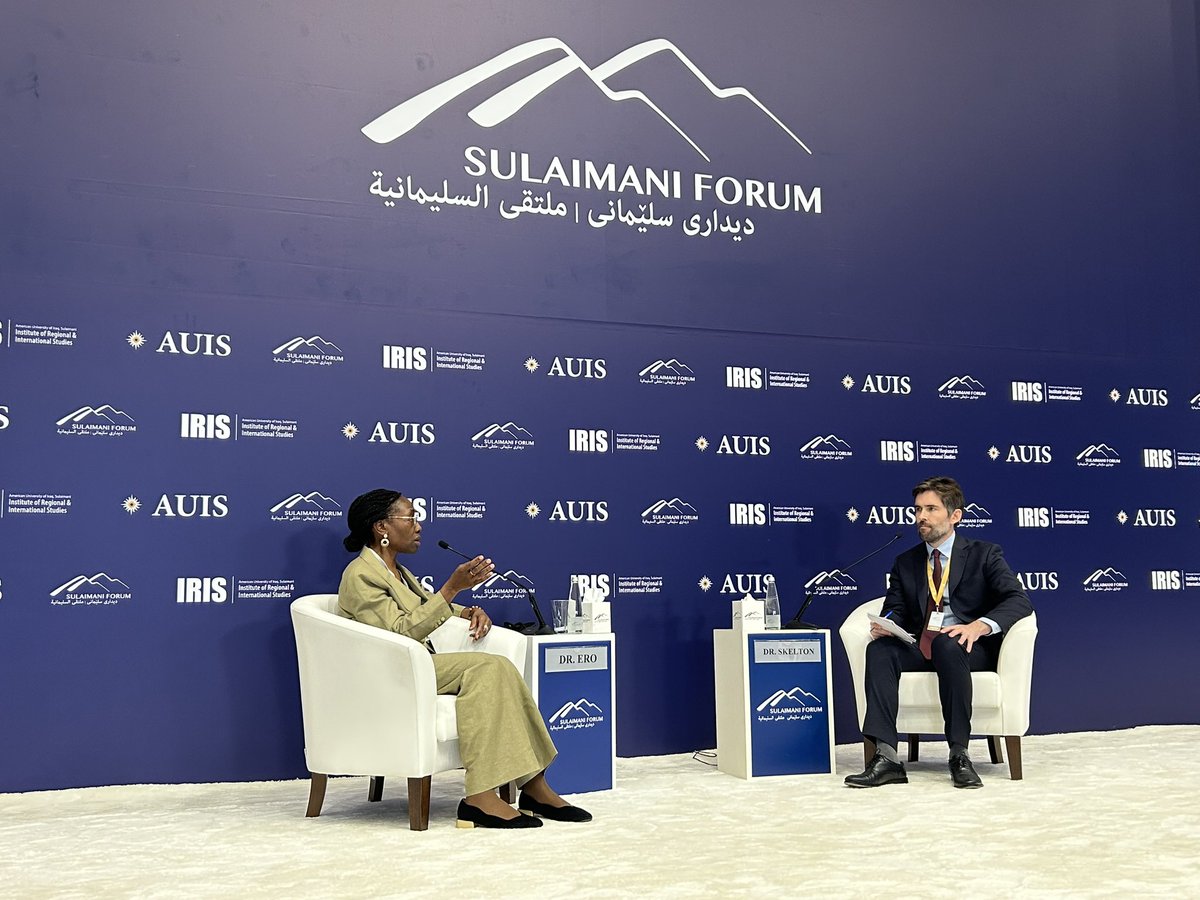 LahibHigel's tweet photo. Happening now: @CrisisGroup President and CEO, Comfort Ero, speaking at #suliforum25 on why conflicts are surging globally. https://t.co/meOPjEcTRT
