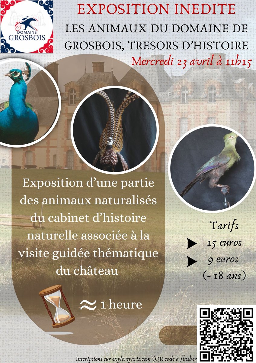 Domaine de Grosbois (@museedutrot) on Twitter photo Mercredi 23 avril à 11h15, exposition nouvelle et insolite à ne pas manquer: Les animaux du Domaine de Grosbois, un vrai trésor! Egalement une visite nature à 10h et une visite théâtralisée à 14h Inscriptions sur #exploreparis
exploreparis.com/fr/jolisearch?…
<a href="/LeTrot/">Trotteur Français</a> <a href="/Vincennes_Hippo/">Paris-Vincennes Hippodrome</a> Mercredi 23 avril à 11h15, exposition nouvelle et insolite à ne pas manquer: Les animaux du Domaine de Grosbois, un vrai trésor! Egalement une visite nature à 10h et une visite théâtralisée à 14h Inscriptions sur #exploreparis
exploreparis.com/fr/jolisearch?…
<a href="/LeTrot/">Trotteur Français</a> <a href="/Vincennes_Hippo/">Paris-Vincennes Hippodrome</a>