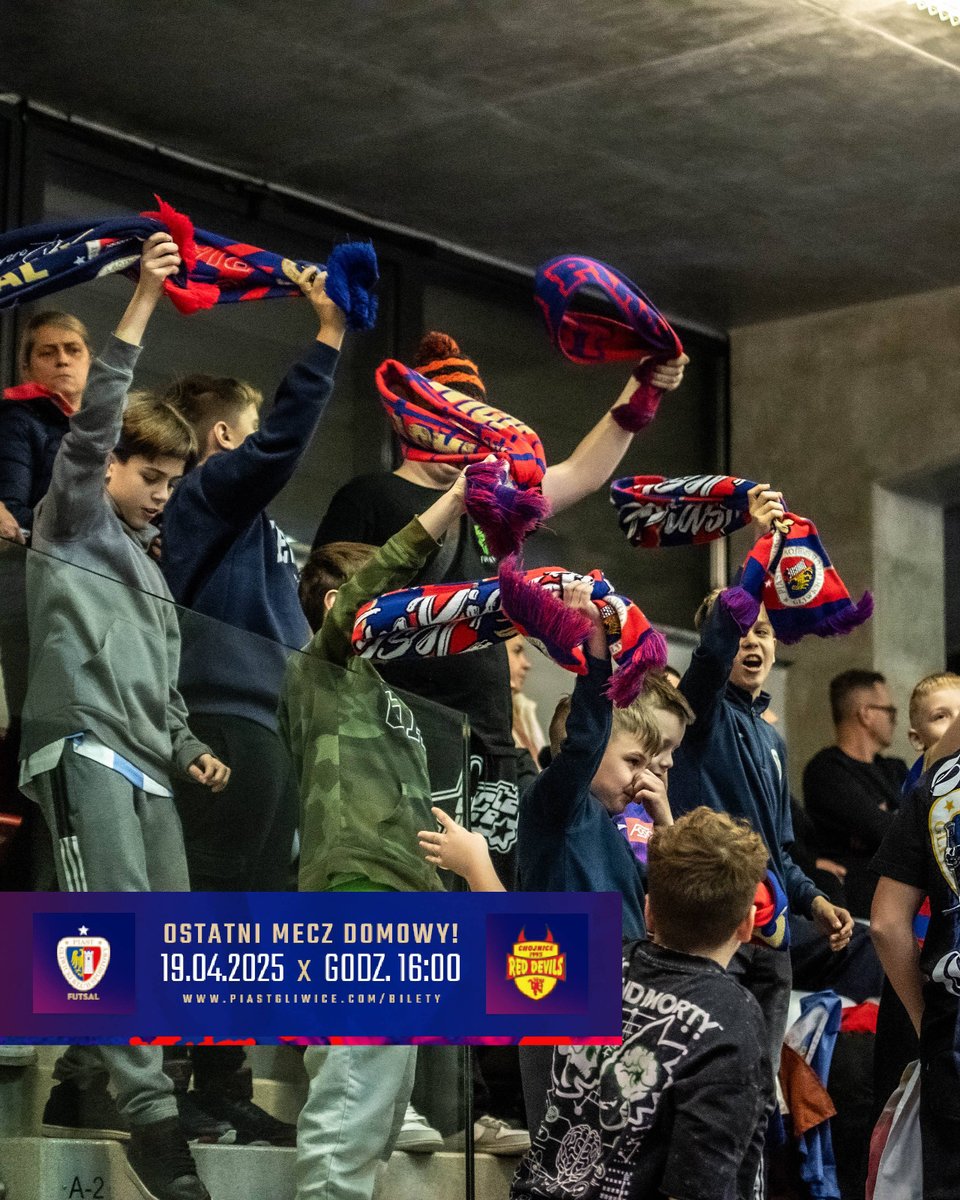 piast_futsal's tweet photo. 🔵🔴 Czekamy na was i na najlepszy doping 😍 W sobotę widzimy się na #Jasna31 🏟️
🎫 Bilety na mecz z #RedDevilsChojnice ➡️ https://t.co/ZI6gExBq7c 📲
#MojeMiastoGliwice #RazemTworzymyHistorię #NowyRozdział https://t.co/6h7solEEtW