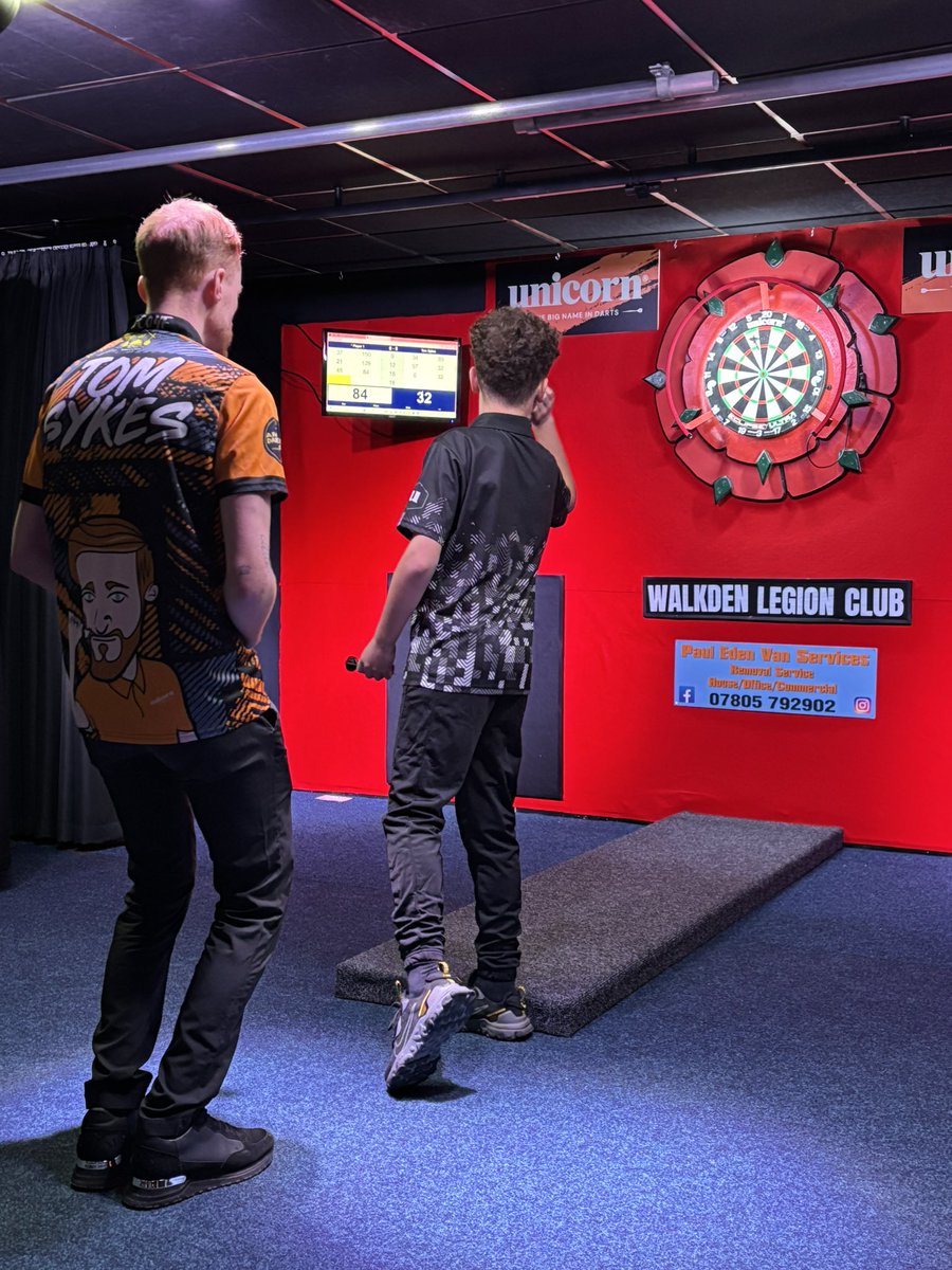 Good night at the Academy again! Thanks <a href="/TomSykes180/">Tom Sykes</a> for the game with Jace 👍

<a href="/SwanDartsAcad/">Swan Darts Academy</a> <a href="/UnicornDarts/">Unicorn Darts</a>