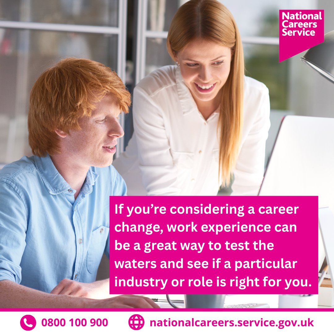 National Careers Service South East (@careersse) on Twitter photo 🌊 Use work experience to test the waters if you're considering a career change. It's the perfect trial run.
For free, professional advice on any aspect of your career journey call <a href="/NationalCareers/">National Careers</a> on ☎️ 0800 100 900 or visit 🌐 nationalcareers.service.gov.uk 📚#NWEXW2025 🌊 Use work experience to test the waters if you're considering a career change. It's the perfect trial run.
For free, professional advice on any aspect of your career journey call <a href="/NationalCareers/">National Careers</a> on ☎️ 0800 100 900 or visit 🌐 nationalcareers.service.gov.uk 📚#NWEXW2025