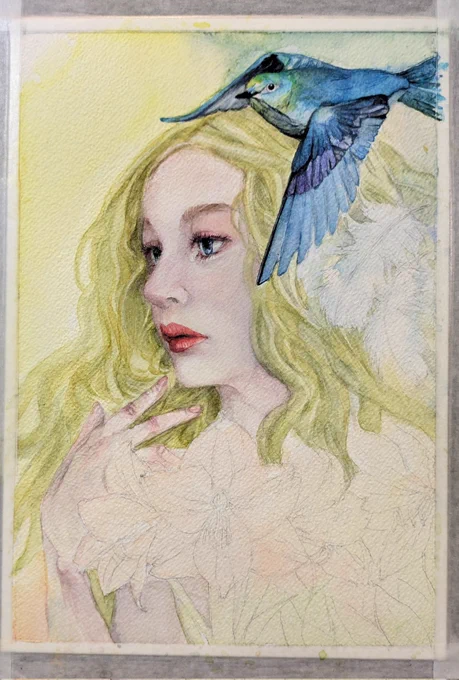 #wip #painting #myart #絵描きさんフォロバ100 #絵柄が好みって人がいればいいなぁ 途中。。