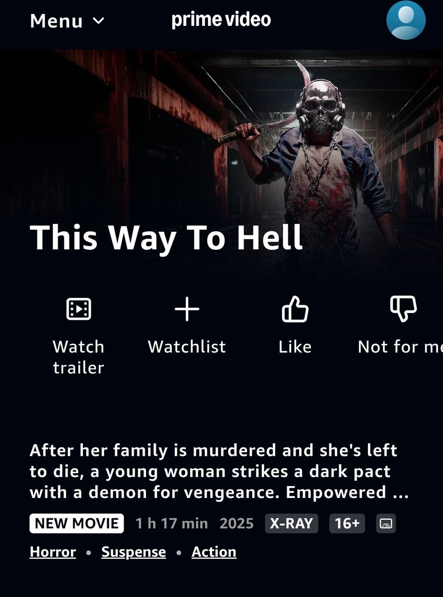 THIS WAY TO HELL: NOW AVAILABLE on AMAZON PRIME - check it out
 amazon.com/gp/video/detai…