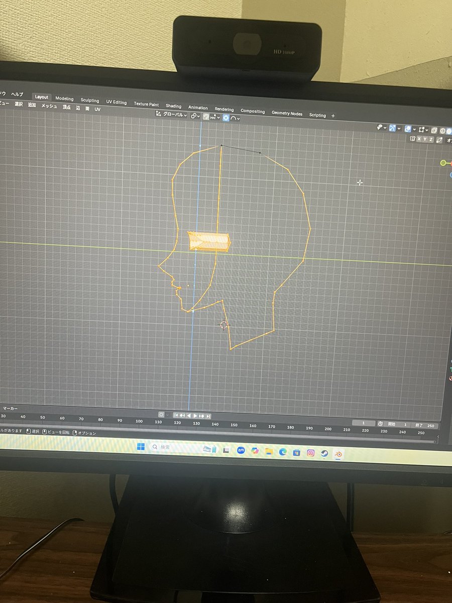 0kara_blender's tweet photo. ここから本当にキャラクターが
できるのだろうか、、
不安だ🫤

#blender #初心者　#b3d https://t.co/vNrdKxDRrf