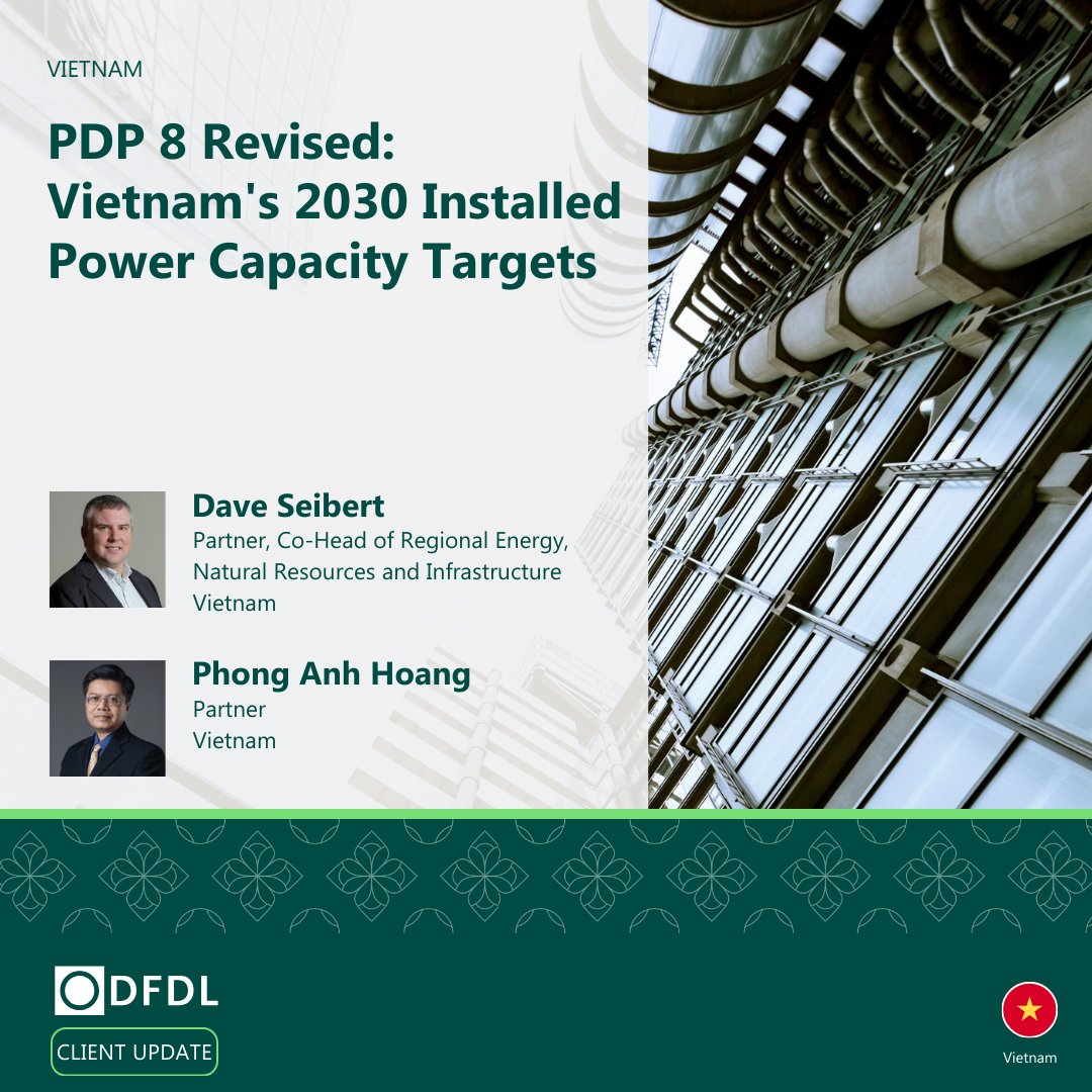 DFDLLegalandTax's tweet image. On 15 April 2025, the Prime Minister of Vietnam issued Decision No. 768/QD-TTg, approving the revised National Power Development Plan for the period 2021–2030, with a vision to 2050.

To read the full alert, click here: dfdl.com/insights/legal…

#DFDL #Vietnam #PDP8