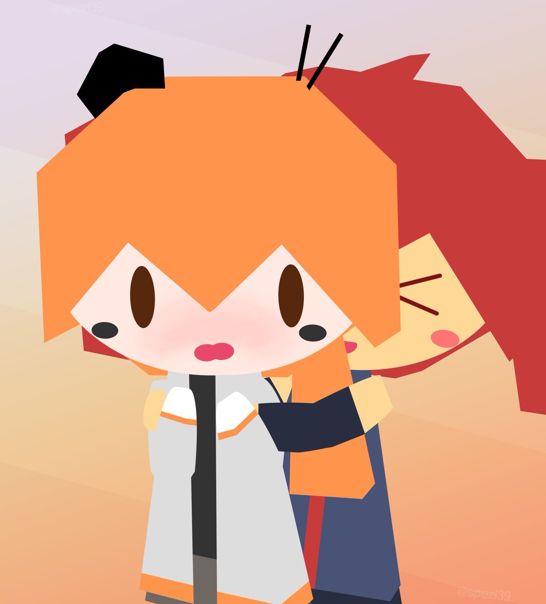 UnawareClefable's tweet photo. I need to polish this up more later but for now 🧡🧡💖💖 ＃足立レイ #重音テト https://t.co/YZrEmZDTHj