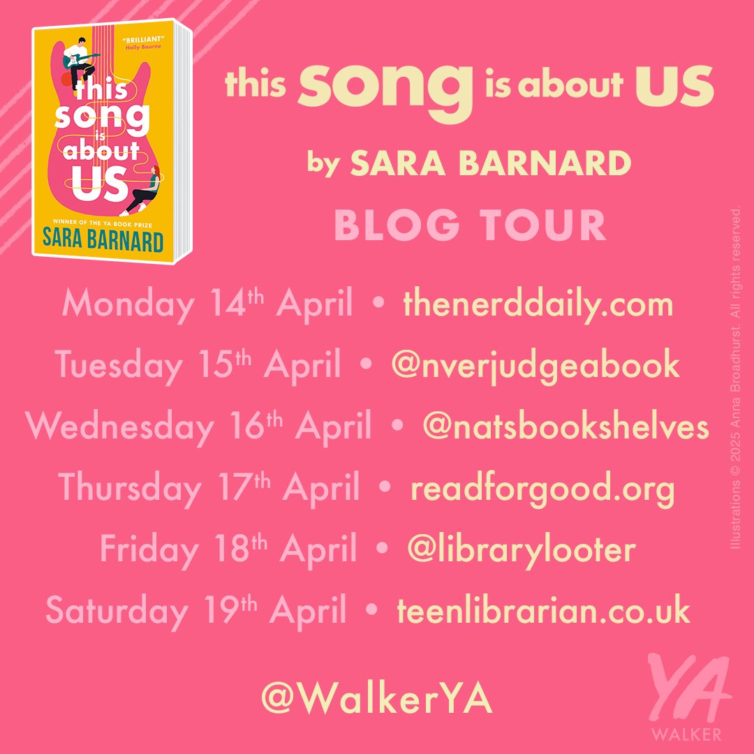 Walker YA (@walkerbooksya) on Twitter photo Want to know more about This Song Is About Us by <a href="/saramegan/">Sara Barnard</a>? We've got you covered with this week's blog tour!
Read an extract: thenerddaily.com/this-song-is-a…
Read a review: neverjudgeabookbyitscover.co.uk/2025/04/book-r…
Read an interview with Sara: readforgood.org/this-song-is-a… Want to know more about This Song Is About Us by <a href="/saramegan/">Sara Barnard</a>? We've got you covered with this week's blog tour!
Read an extract: thenerddaily.com/this-song-is-a…
Read a review: neverjudgeabookbyitscover.co.uk/2025/04/book-r…
Read an interview with Sara: readforgood.org/this-song-is-a…