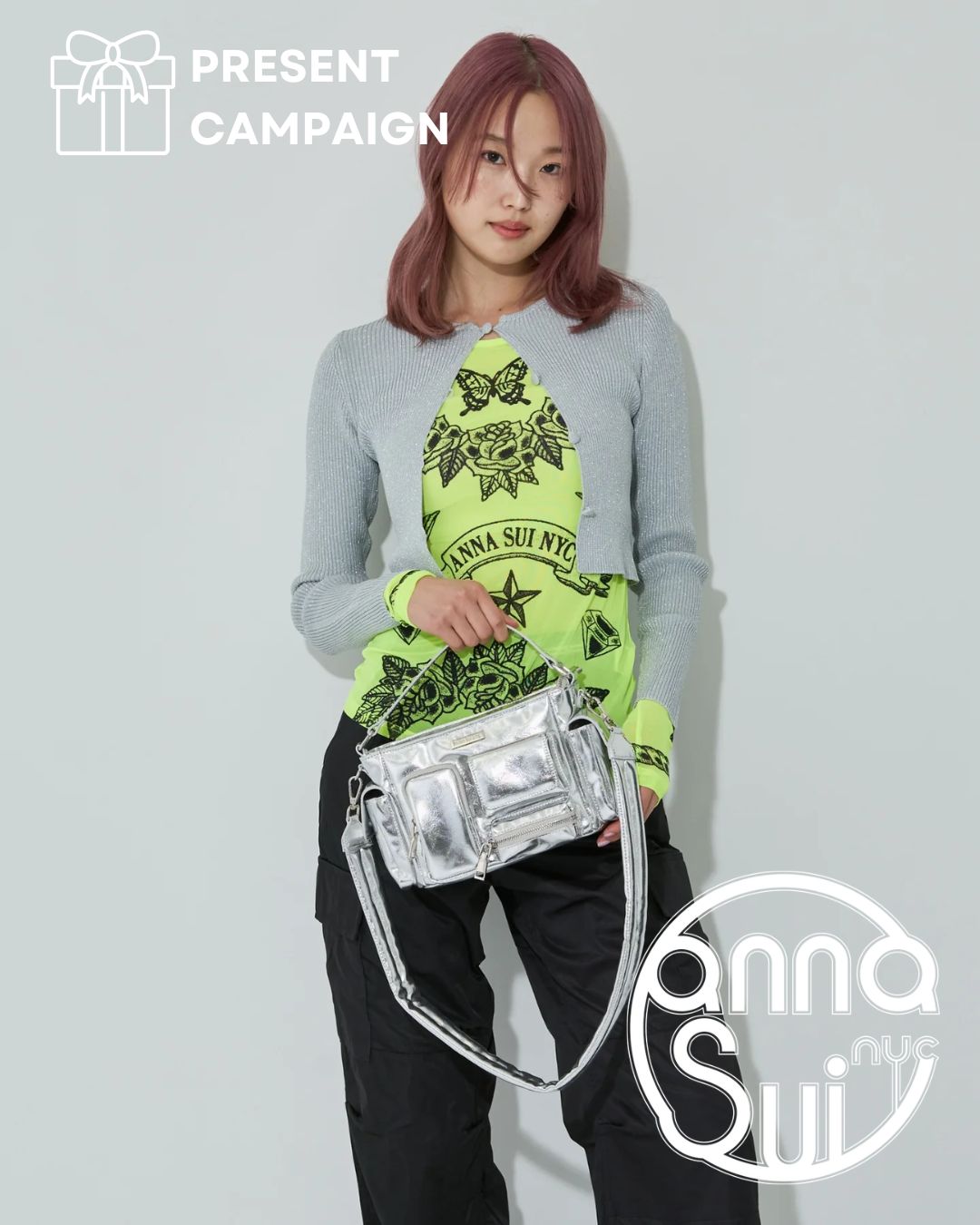 べいびーわるきゅーれ ANNA SUI NYCコラボスタジャン 青 ベイビーわるきゅーれ エブリデイ！ スタジャン（ANNASUI NYC