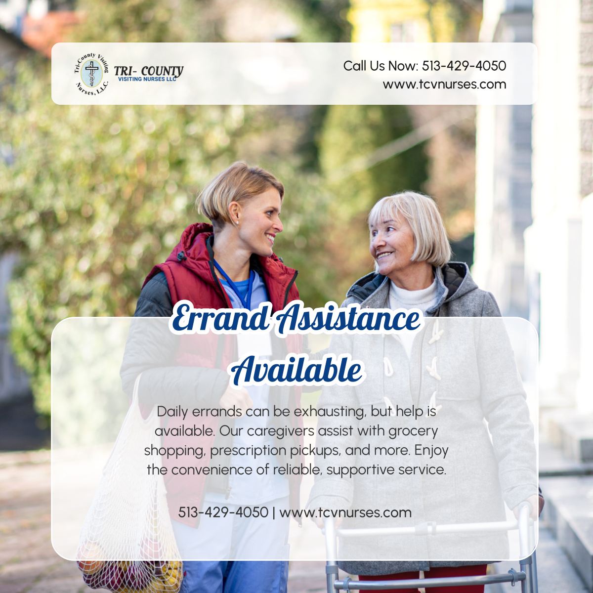 tricountynurses's tweet photo. Keeping up with errands doesn’t have to be stressful. Let us handle the details while you focus on what matters. Contact us to learn more about how we can help! Life just got easier.

#HomeHealthCare #CincinnatiOH #ErrandHelp https://t.co/LJB88LVFc5