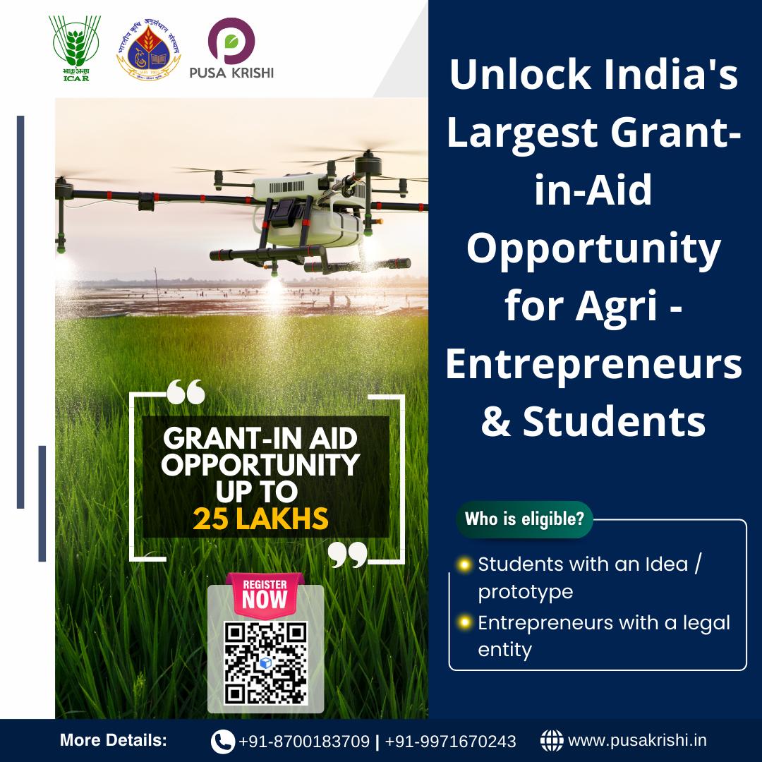 🚨 Only 11 Days Left!
🌾 Apply now for UPJA &amp; ARISE Incubation Programs
💸 Get funding up to ₹25 Lakhs

📝 Apply Now: 
pusakrishi.accubate.app/ext/form/3395/…

#StartupIndia #Agritech #FundingOpportunity #UPJA #ARISE #Innovation #PusaKrishi