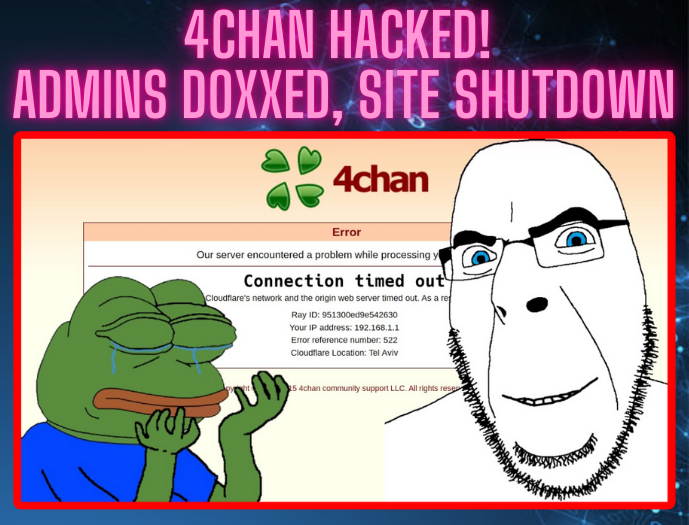 DES_667's tweet photo. Operation Soyclips: Soyjack Party infiltrated 4chan’s backend using a fake PDF postscript exploit. Legacy code from 2016 let them leak 4chan’s full source, mod data, and trigger an email/IP dox-fest that obliterated the staff.

#Cybersecurity #DataBreach #4chan https://t.co/uKJb6Cdfr7