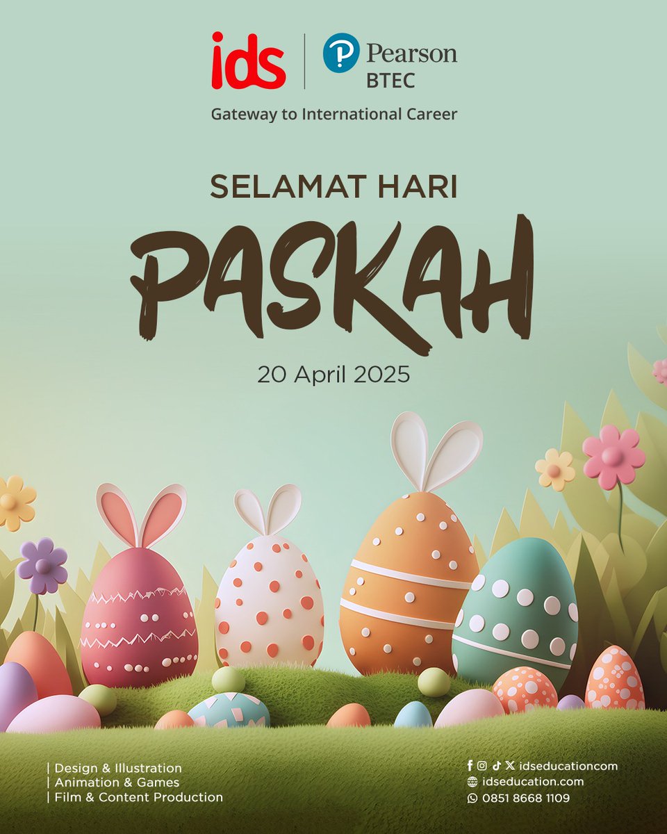Selamat Paskah!

Semoga semangat kebangkitan membawa harapan baru, semangat baru, dan cinta yang tak terbatas. ✨

#Paskah2025 #SelamatPaskah #IDSBTEC