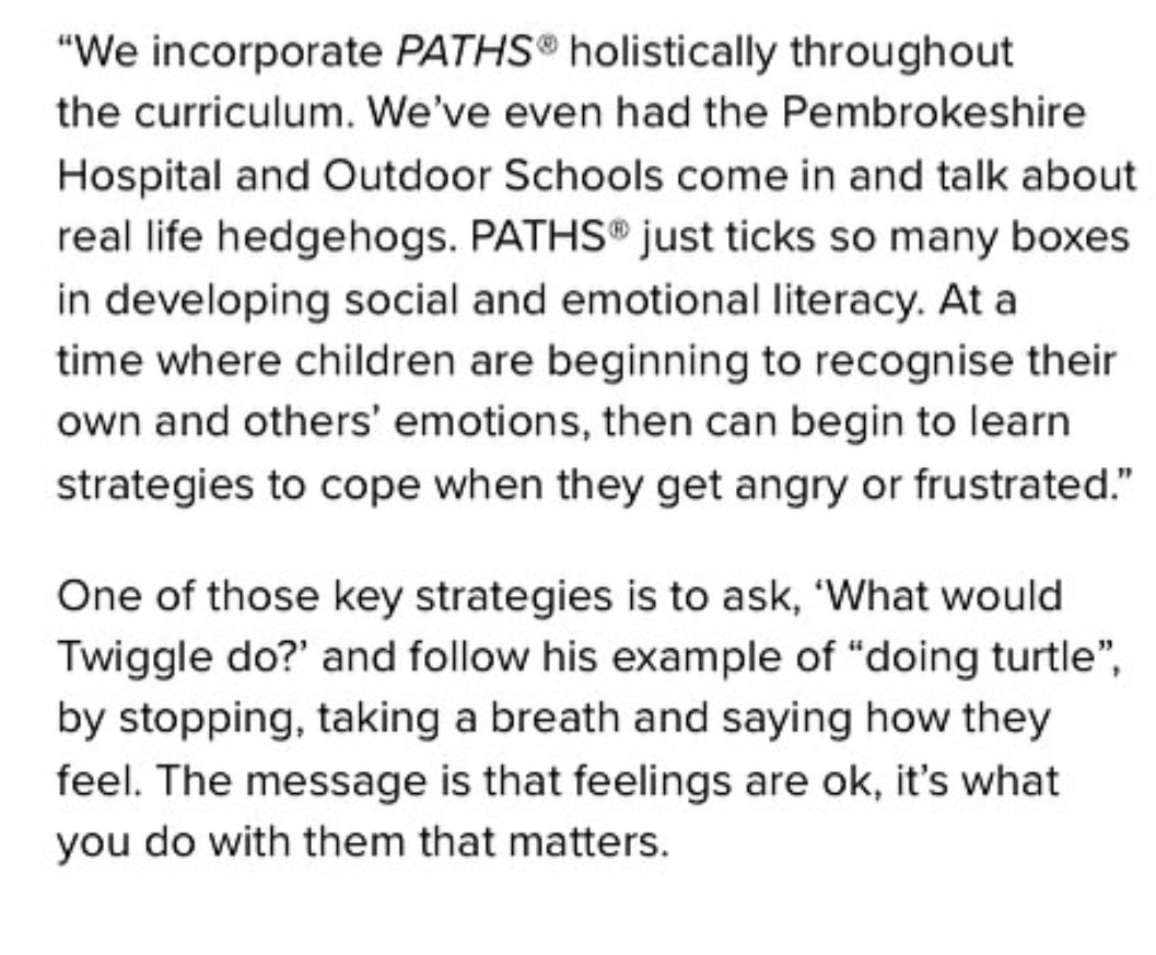 A quote from our recent feature in the children in Wales magazine ❤️✨ #ukpaths #sel #learning