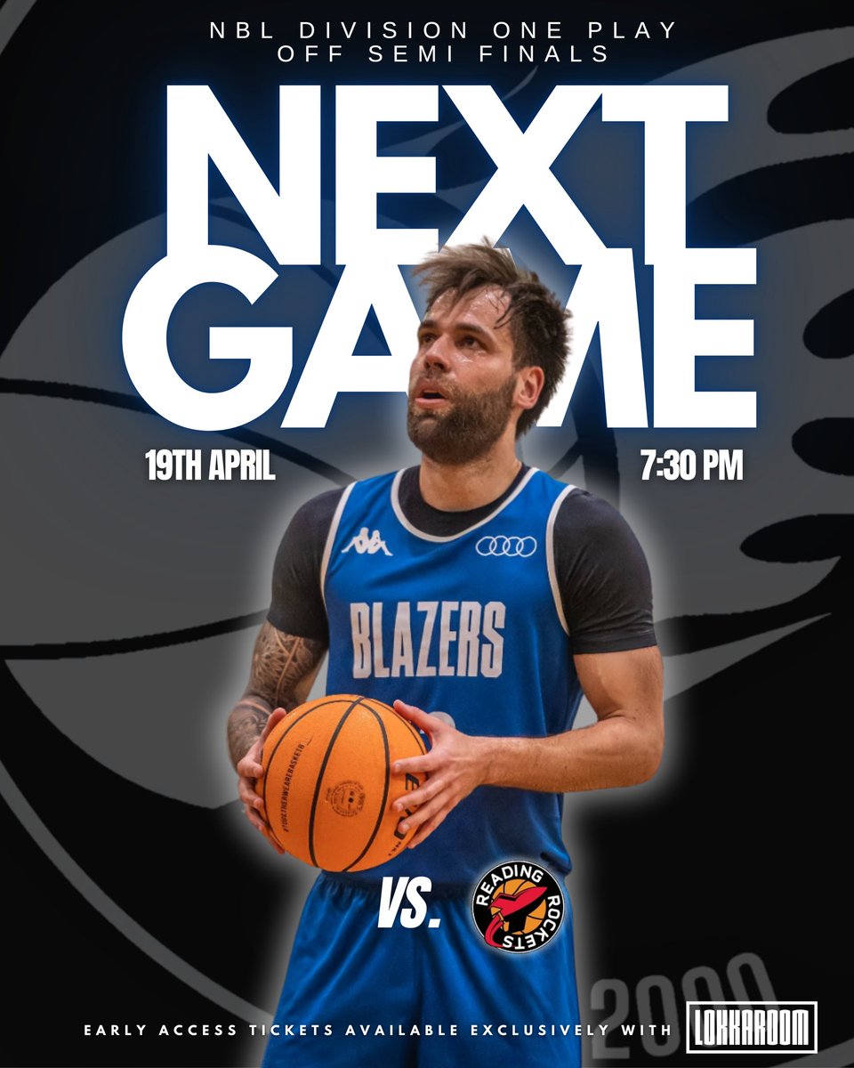 Derby Trailblazers Basketball Club (@blazersderby) on Twitter photo DON'T MISS OUT, TICKETS ARE GOING FAST! ππ₯ποΈπ₯
Grab your early bird tickets now EXCLUSIVELY on <a href="/Lokkaroom_/">Lokkaroom</a> for this Saturday's play-off semi-final against <a href="/rocketsreading/">Reading Rockets Basketball Club</a>
BRING THE NOISE! π₯ππ
Tickets ποΈ:
tickets.lokkaroom.com/events/73389/nβ¦
#LETSGOBLAZERS #NBLPLAYOFFS
#FEELTHEHEAT DON'T MISS OUT, TICKETS ARE GOING FAST! ππ₯ποΈπ₯
Grab your early bird tickets now EXCLUSIVELY on <a href="/Lokkaroom_/">Lokkaroom</a> for this Saturday's play-off semi-final against <a href="/rocketsreading/">Reading Rockets Basketball Club</a>
BRING THE NOISE! π₯ππ
Tickets ποΈ:
tickets.lokkaroom.com/events/73389/nβ¦
#LETSGOBLAZERS #NBLPLAYOFFS
#FEELTHEHEAT