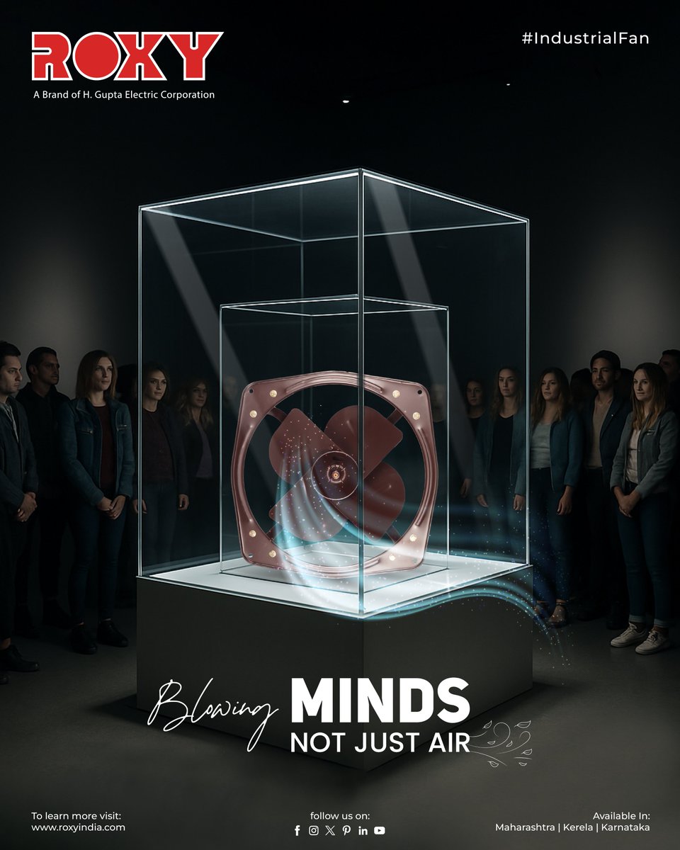 RoxyAppliances's tweet image. Engineered to move air with unmatched power and precision — because performance matters.
.
.
.
For more visit:- roxyindia.com
.
.
.
#IndustrialFan #HeavyDutyCooling #HighPerformanceFan #AirflowSolutions #PowerfulVentilation #EngineeredEfficiency #CoolingSolutions