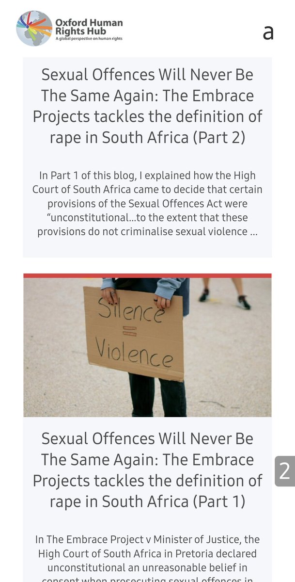 As we wait for the Con Court  to set a date for the hearing of our challenge against the definition of rape, we have explained the different legal arguments the Court will have to consider in a 2-part blog on <a href="/OxHRH/">Oxford Human Rights Hub</a>:

ohrh.law.ox.ac.uk/sexual-offence… 

ohrh.law.ox.ac.uk/sexual-offence…