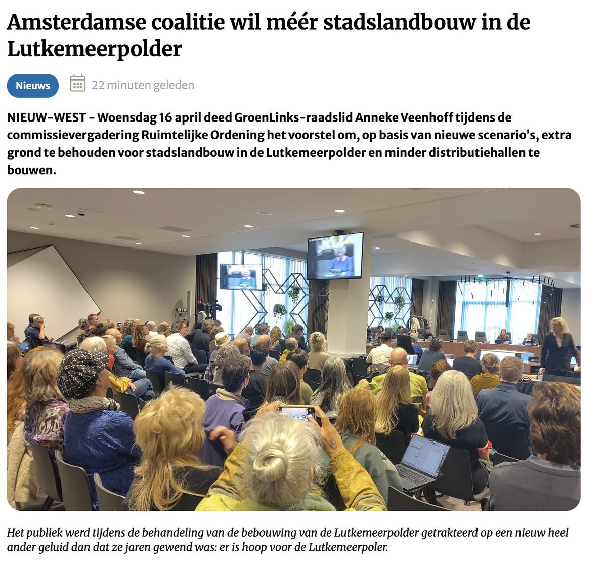 DOORBRAAK - Voor het eerst ligt er een concreet voorstel op tafel om nog eens acht hectare te behouden voor stadslandbouw, grond waar nu nog distributiehallen zijn gepland. “We zijn blij dat er eindelijk beweging komt” Mark Emmerik <a href="/PartijvdDieren/">Partij voor de Dieren</a>  

 - rodi.nl/amsterdam-nieu…