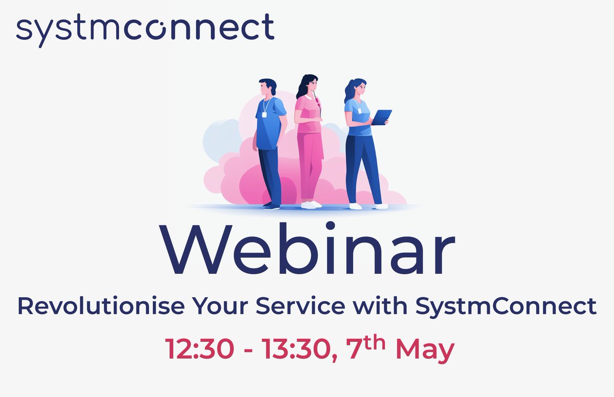 Don’t miss the #SystmConnect Webinar on 7 May! You’ll discover how SystmConnect’s innovative updates simplify request management, enhance service delivery, and create seamless communication with patients.

Register today: events.teams.microsoft.com/event/cbbd7ae4…