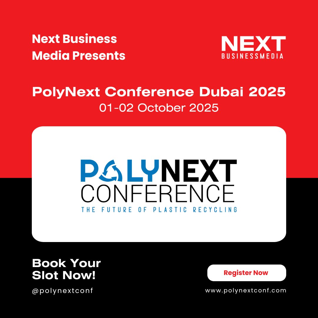 @nextbusinessmedia presents PolyNext - Plastic Industry Conference 2025 – A premier global event on plastic recycling and sustainable innovation, happening on Oct 01–02, 2025 in Dubai. 

Join industry leaders, experts, and changemakers to explore the future of circular economy.