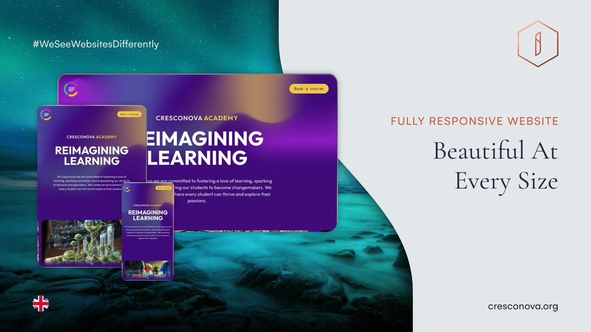 intSchools's tweet image. Cresconova Academy's #SchoolWebsite is fully responsive &amp; stunning on every screen 🖥📱
That's how #WeSeeWebsitesDifferently 💡
More Inspiring Work &gt;&gt; schoolbyt.es/43T8wZs &lt;&lt;
🇬🇧 #CresconovaShowcase #ISWebsites #ISShowcase