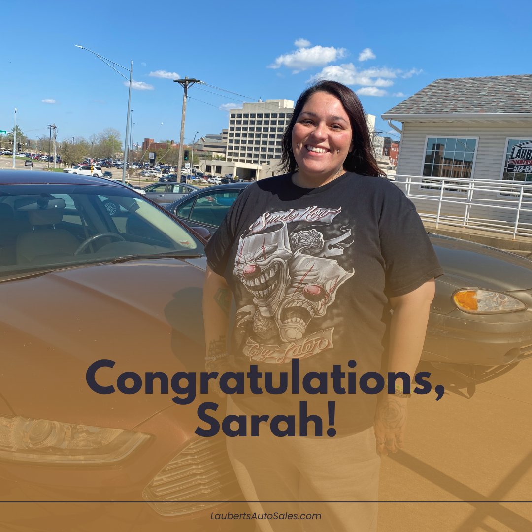 LaubertAutoSale's tweet photo. 🚗Sarah just fused fun &amp; function with her new Ford Fusion —  &amp;we are HERE for it!

Whether it's work, weekend getaways, or just cruising with your favorite playlist at max volume, this ride’s got your back (&amp; your cupholders). 😂

Thanks for choosing Laubert's Auto Sales, Sarah! https://t.co/lSEVTB5SUt